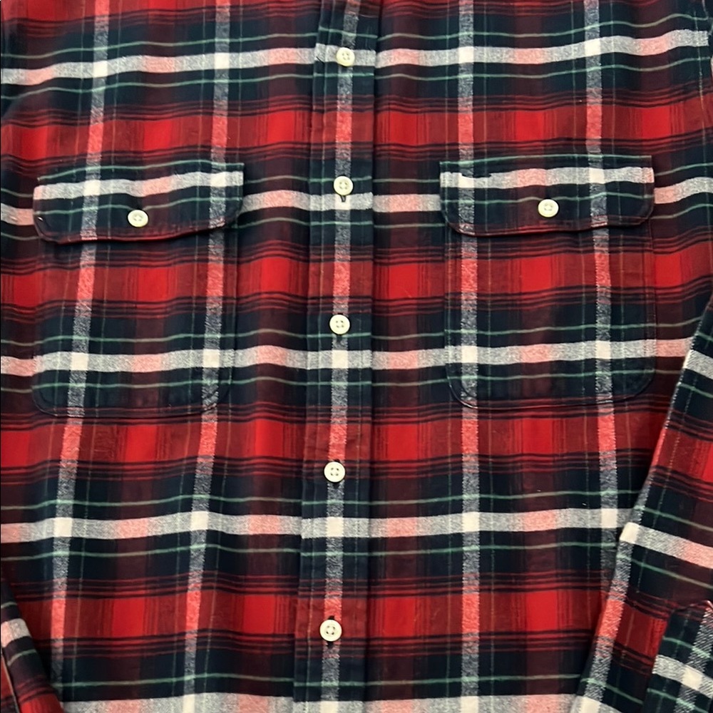 Polo by Ralph Lauren Red and Blue Plaid Casual Shirt - Picture 3 of 12